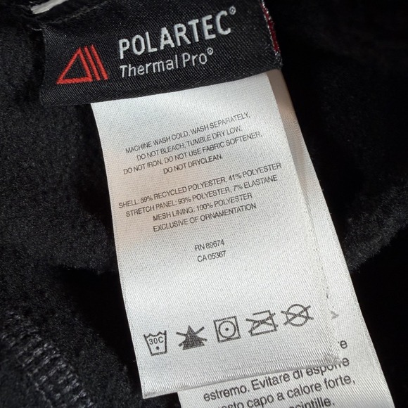 Mountain Hardwear Jacket Womens Medium Black Fleece Polartec Monkey Ski Full Zip - Picture 8 of 9